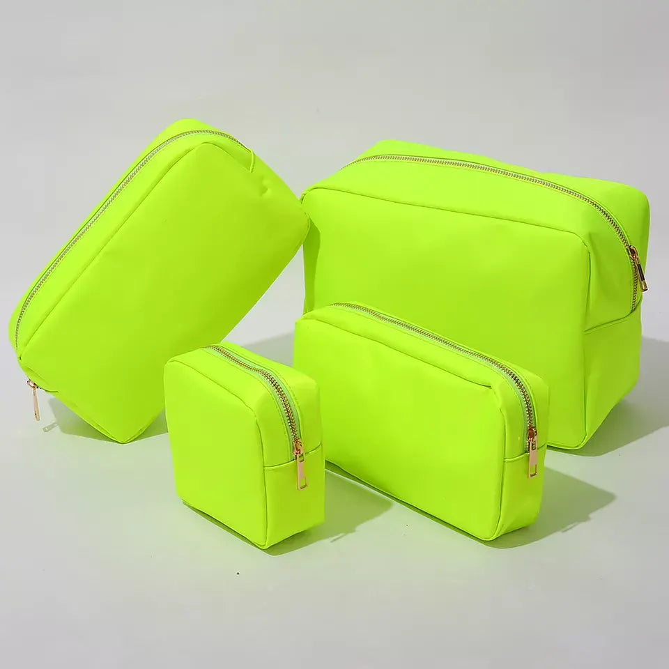 Custom Embroidered Small Pouch - Highlighter Yellow