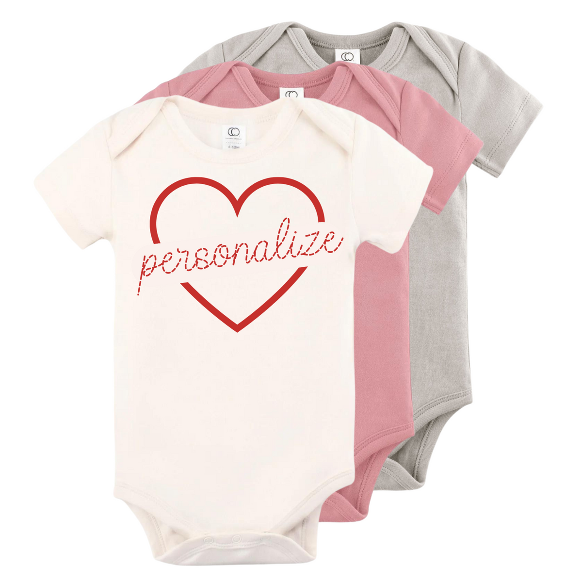In My Heart Embroidered Onesie