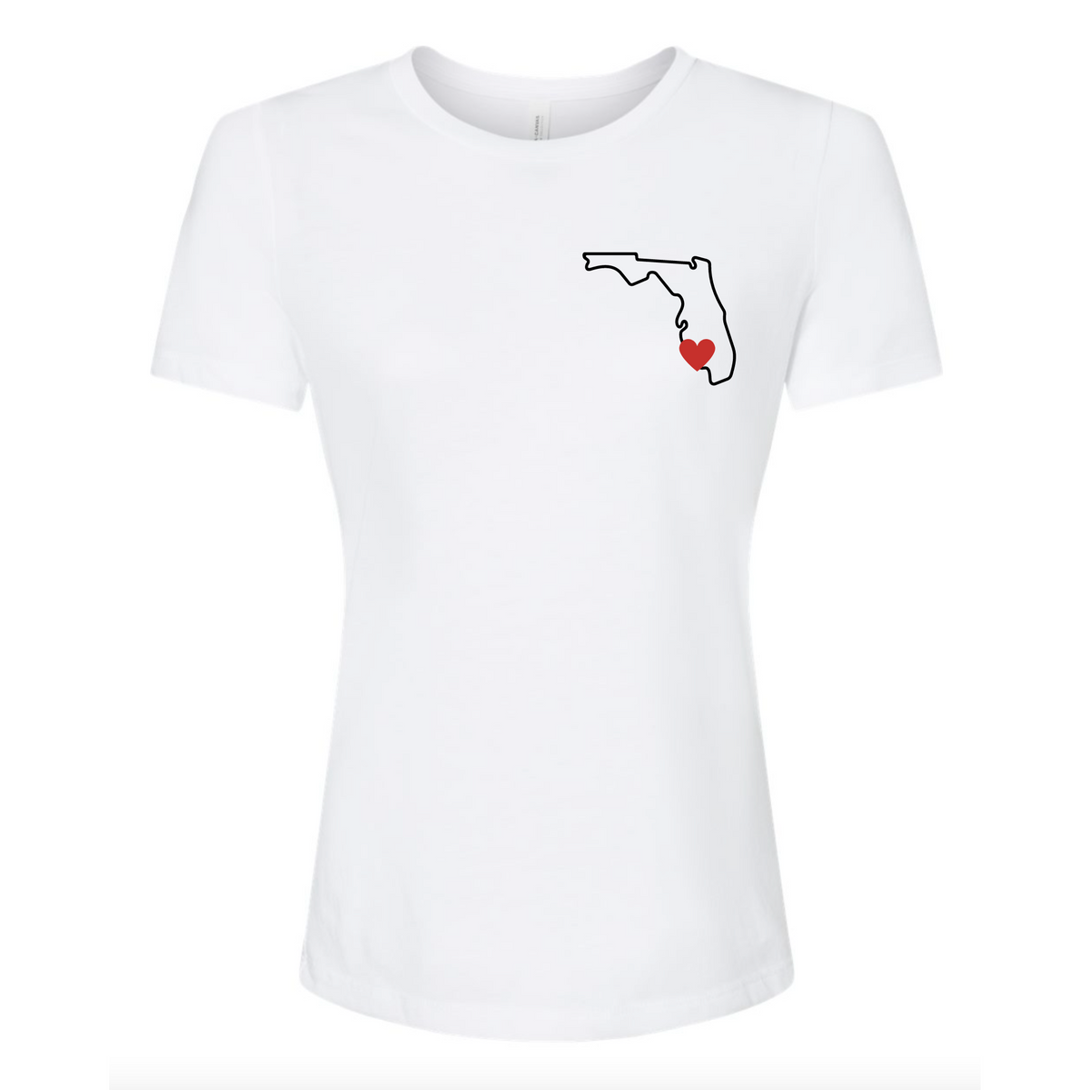 Florida Embroidered Crewneck T-Shirt - White